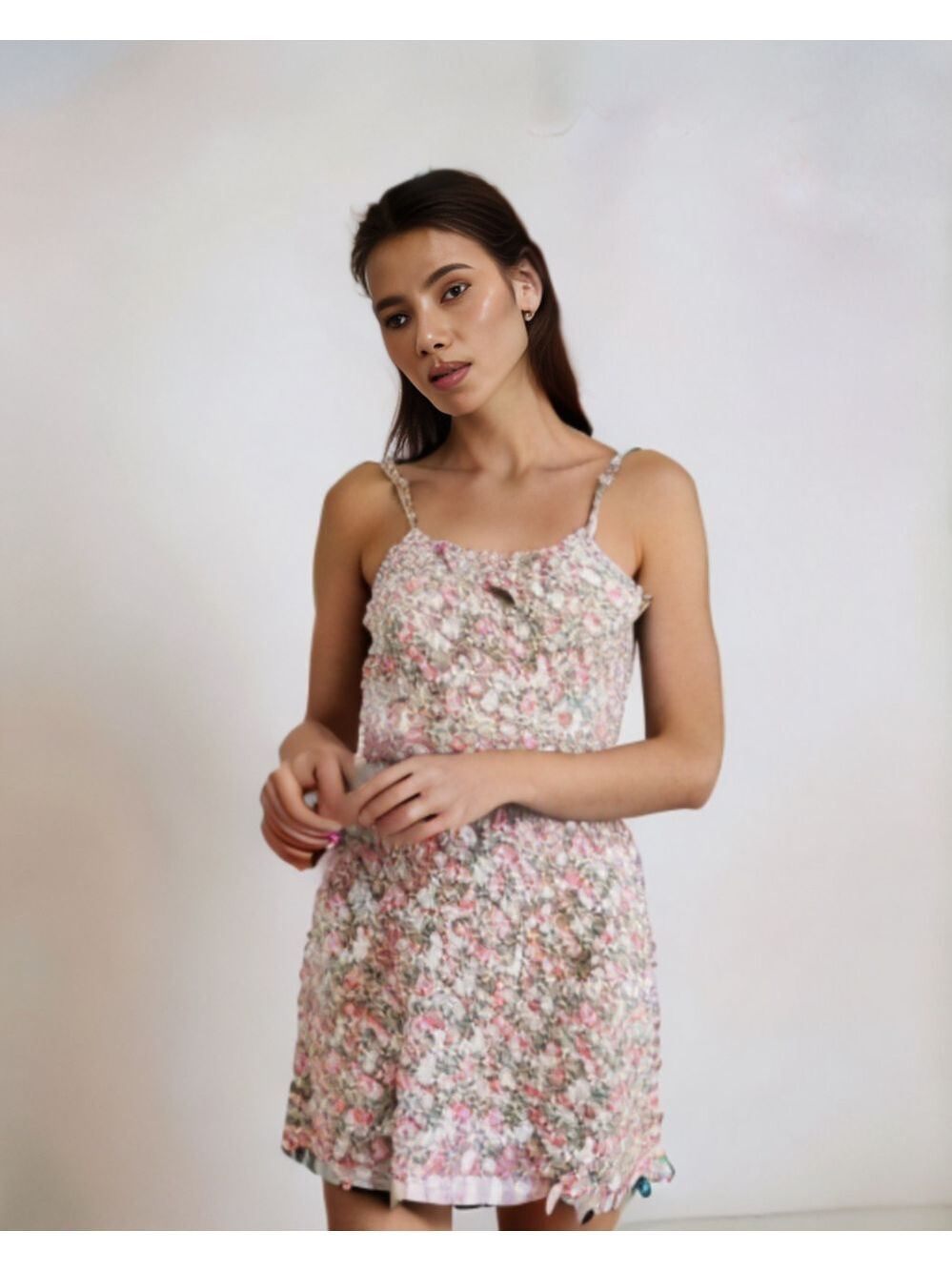 Poetry Brand Floral Spaghetti Strap Mini Dress